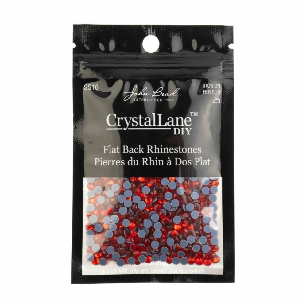 Crystal Lane DIY SS16 Round Glass Hotfix Flatback Rhinestones, 1,440ct.