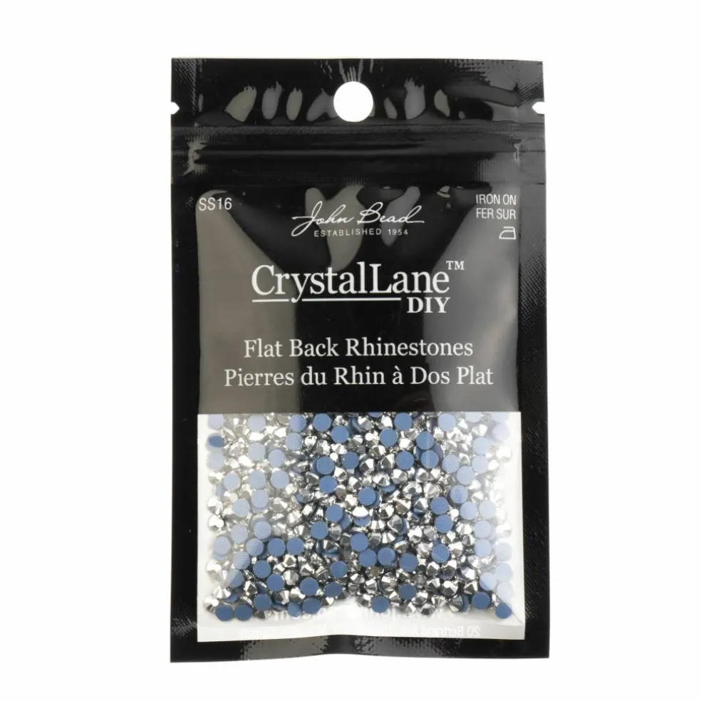 Crystal Lane DIY SS16 Round Glass Hotfix Flatback Rhinestones, 1,440ct.