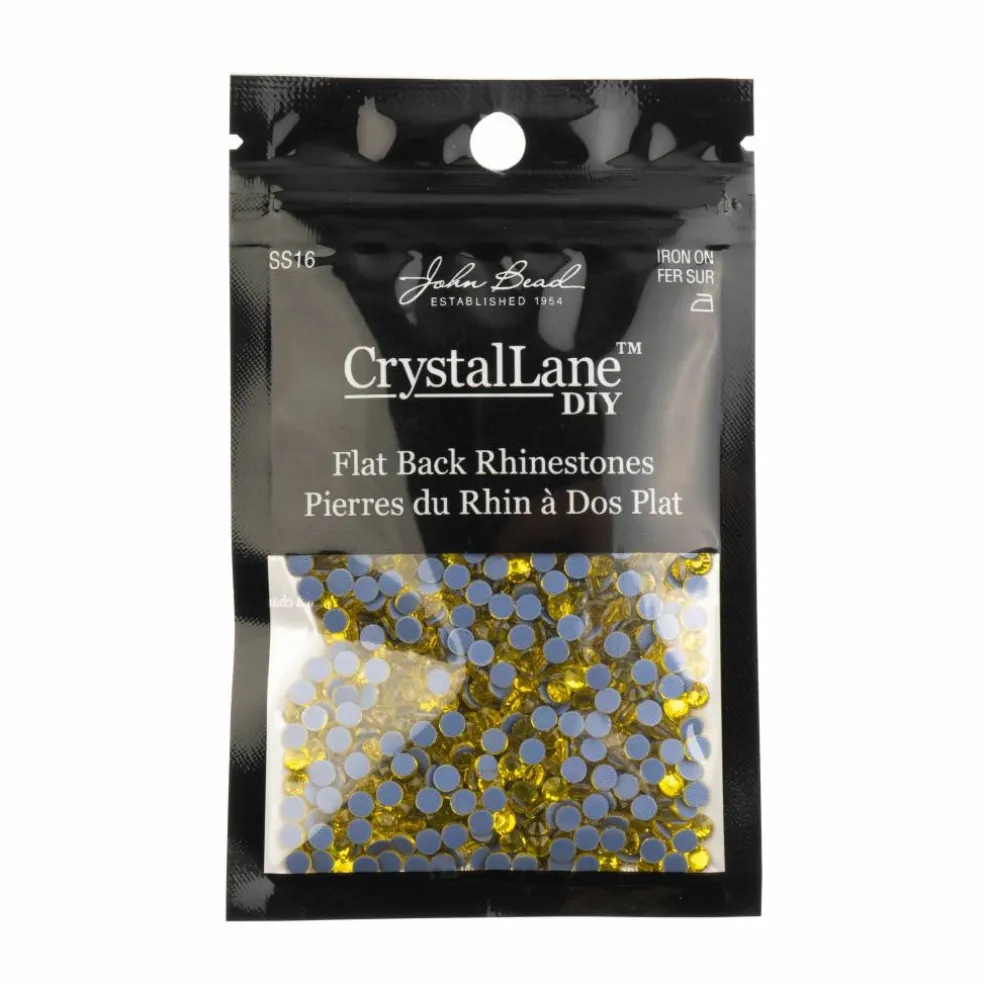 Crystal Lane DIY SS16 Round Glass Hotfix Flatback Rhinestones, 1,440ct.