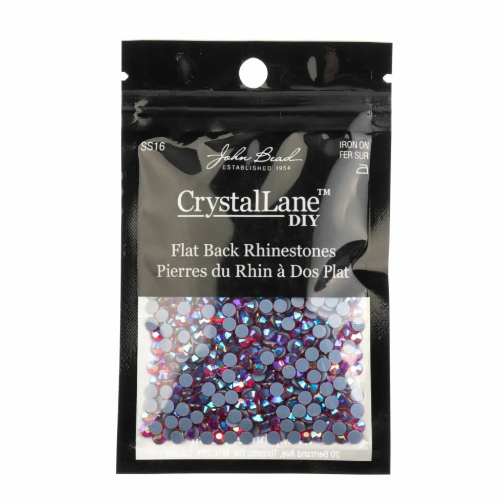 Crystal Lane DIY SS16 Round Glass Hotfix Flatback Rhinestones, 1,440ct.