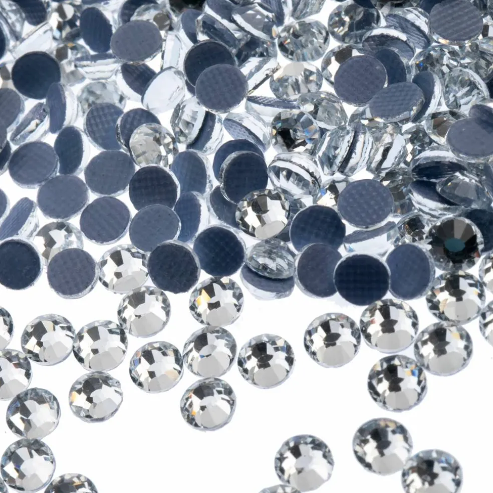 Crystal Lane DIY SS16 Round Glass Hotfix Flatback Rhinestones, 1,440ct.