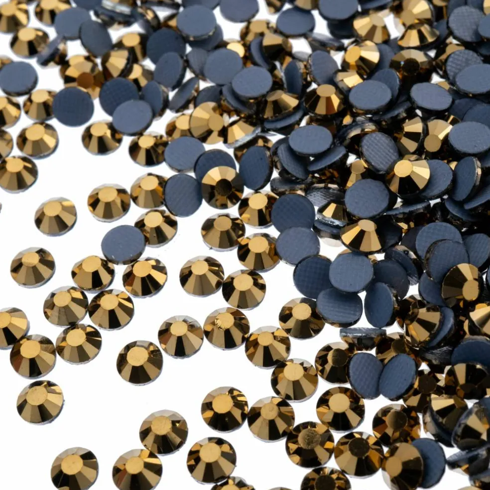 Crystal Lane DIY SS16 Round Glass Hotfix Flatback Rhinestones, 1,440ct.
