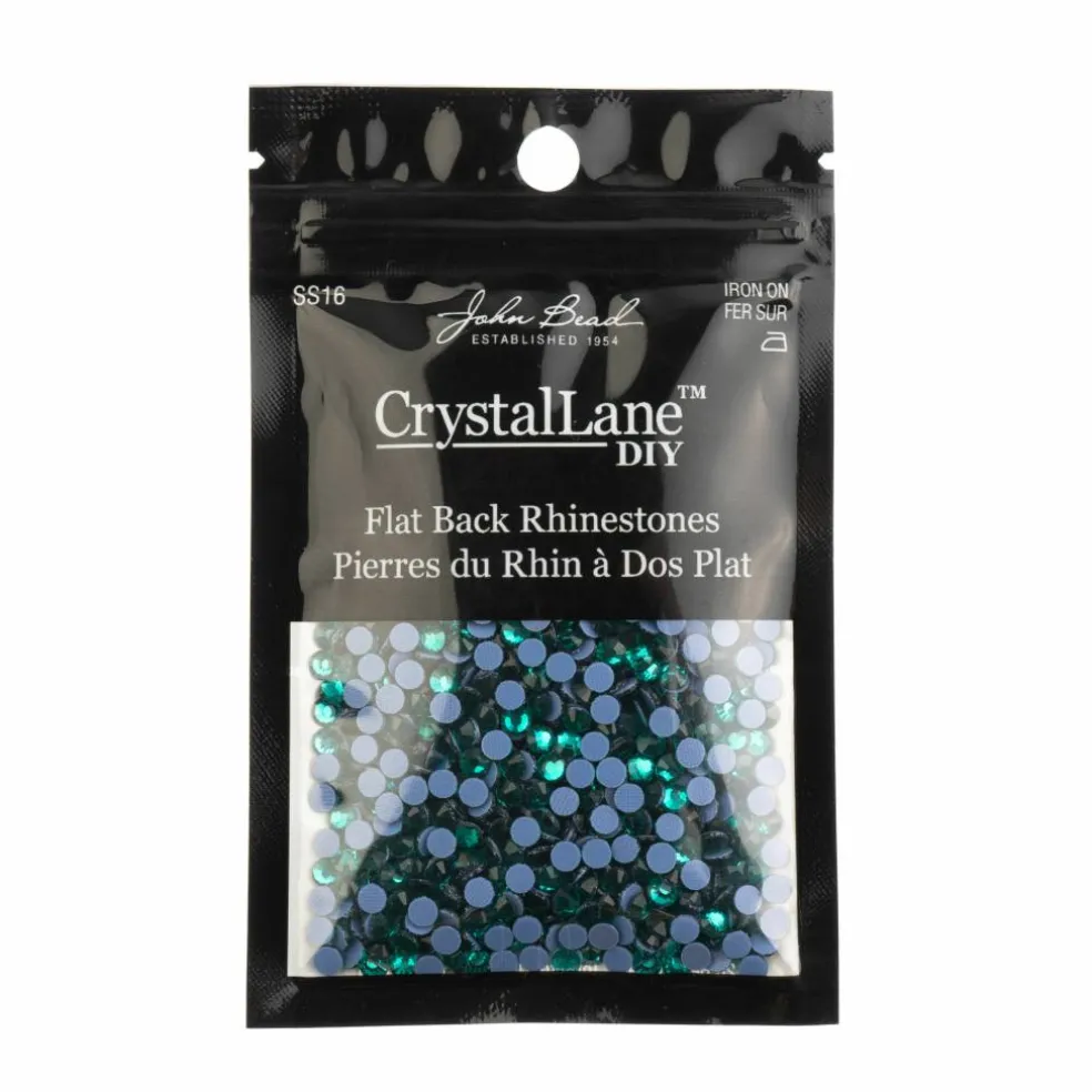 Crystal Lane DIY SS16 Round Glass Hotfix Flatback Rhinestones, 1,440ct.