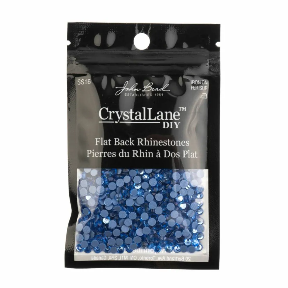 Crystal Lane DIY SS16 Round Glass Hotfix Flatback Rhinestones, 1,440ct.