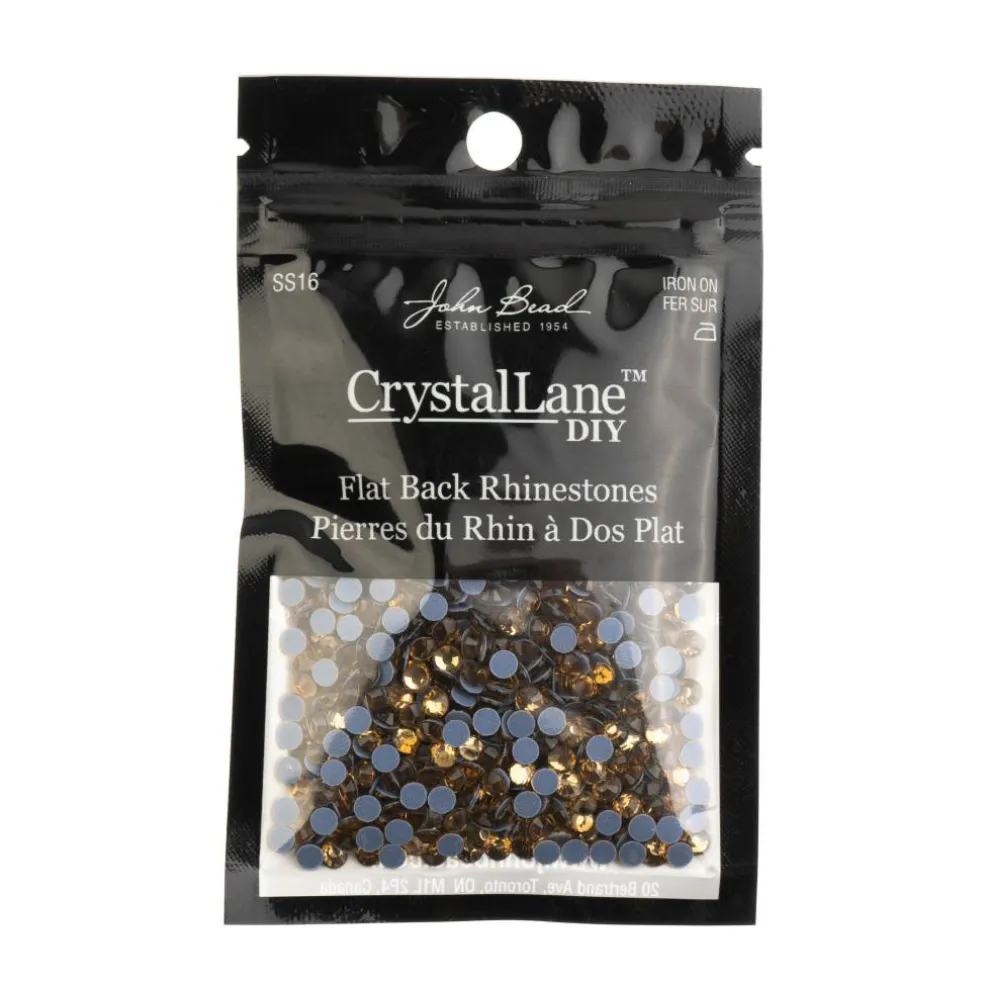 Crystal Lane DIY SS16 Round Glass Hotfix Flatback Rhinestones, 1,440ct.