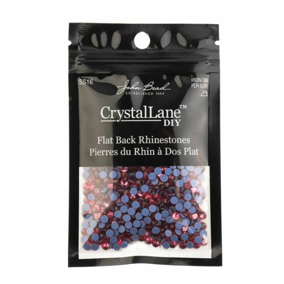 Crystal Lane DIY SS16 Round Glass Hotfix Flatback Rhinestones, 1,440ct.