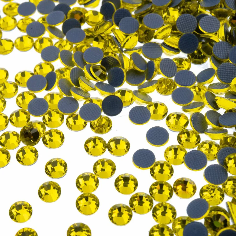 Crystal Lane DIY SS16 Round Glass Hotfix Flatback Rhinestones, 1,440ct.
