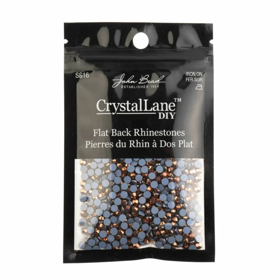 Crystal Lane DIY SS16 Round Glass Hotfix Flatback Rhinestones, 1,440ct.