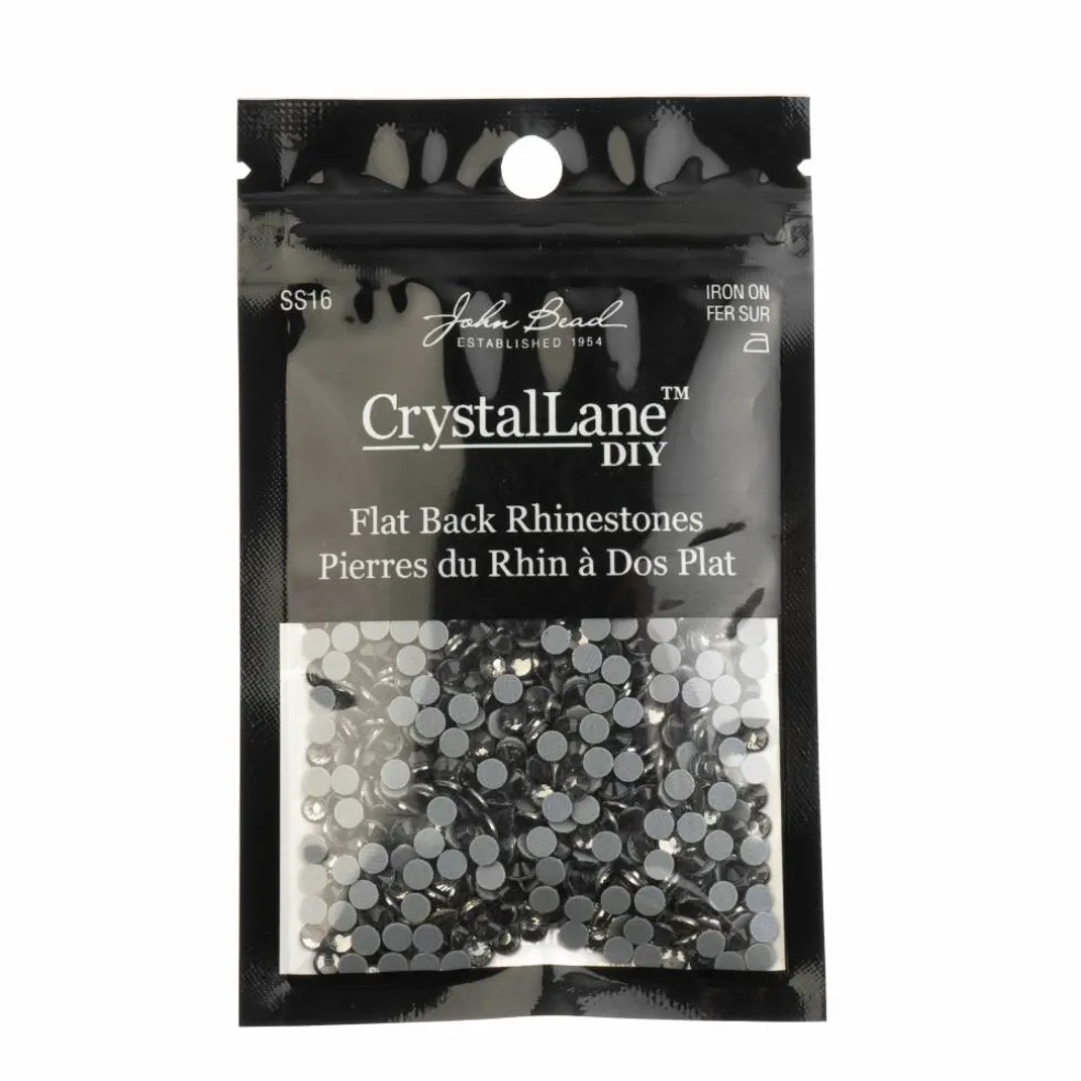 Crystal Lane DIY SS16 Round Glass Hotfix Flatback Rhinestones, 1,440ct.