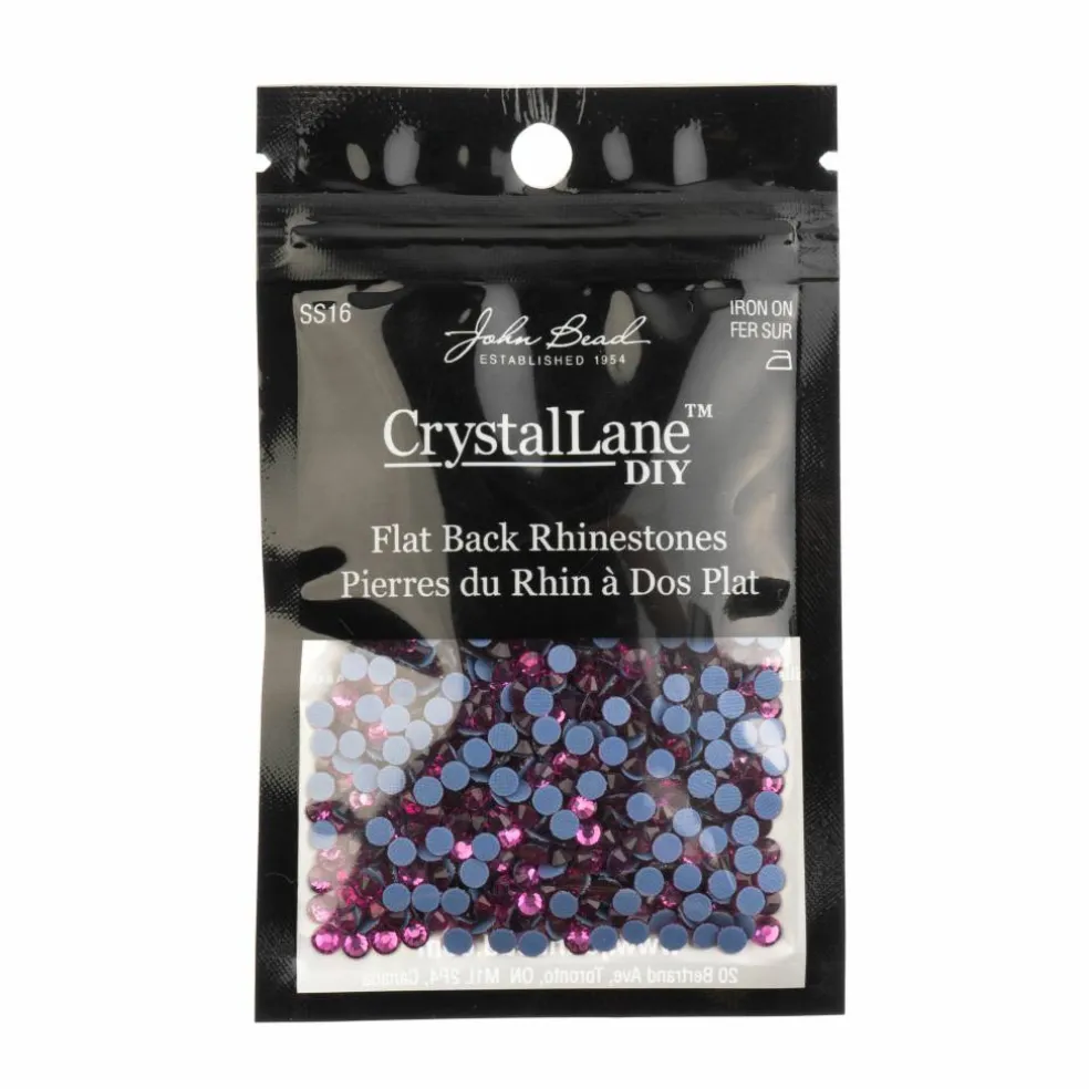 Crystal Lane DIY SS16 Round Glass Hotfix Flatback Rhinestones, 1,440ct.