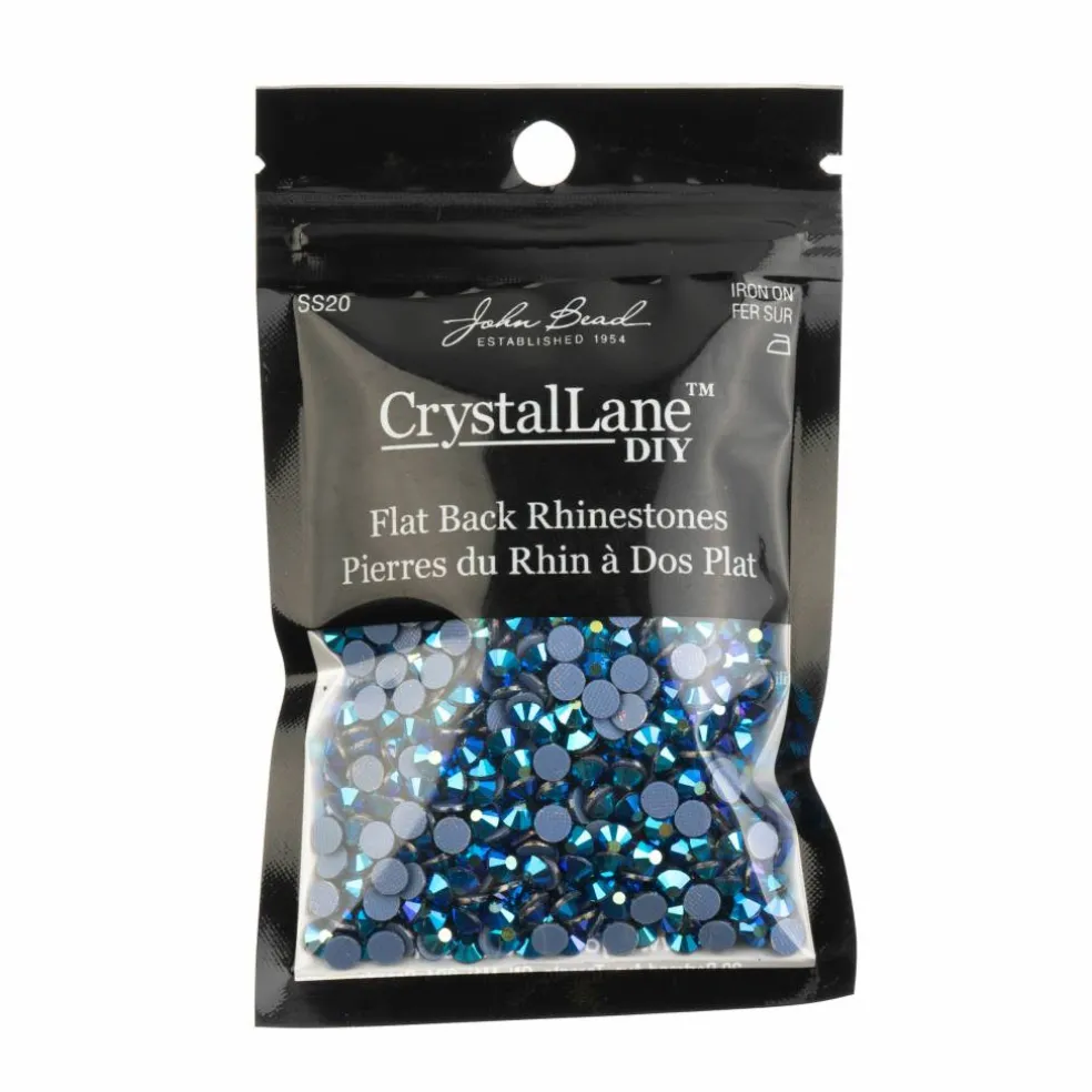Crystal Lane DIY SS20 Round Glass Hotfix Flatback Rhinestones, 1,440ct.