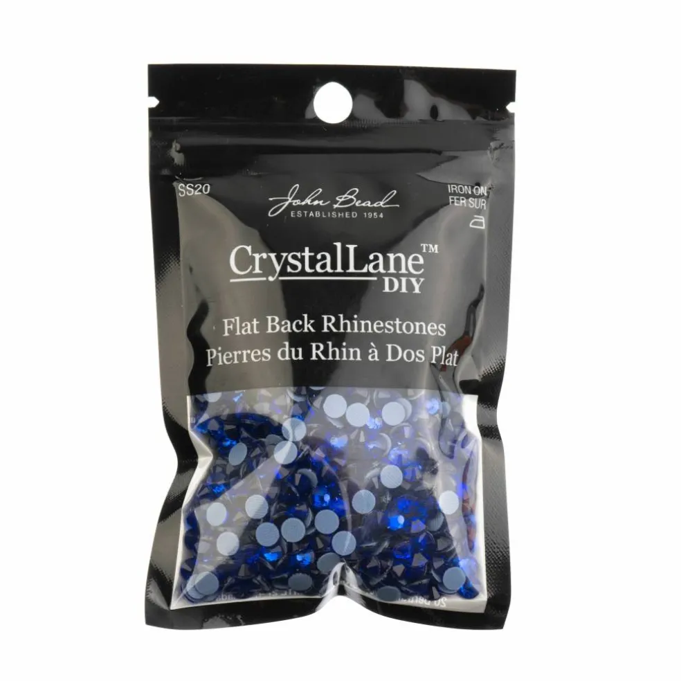 Crystal Lane DIY SS20 Round Glass Hotfix Flatback Rhinestones, 1,440ct.