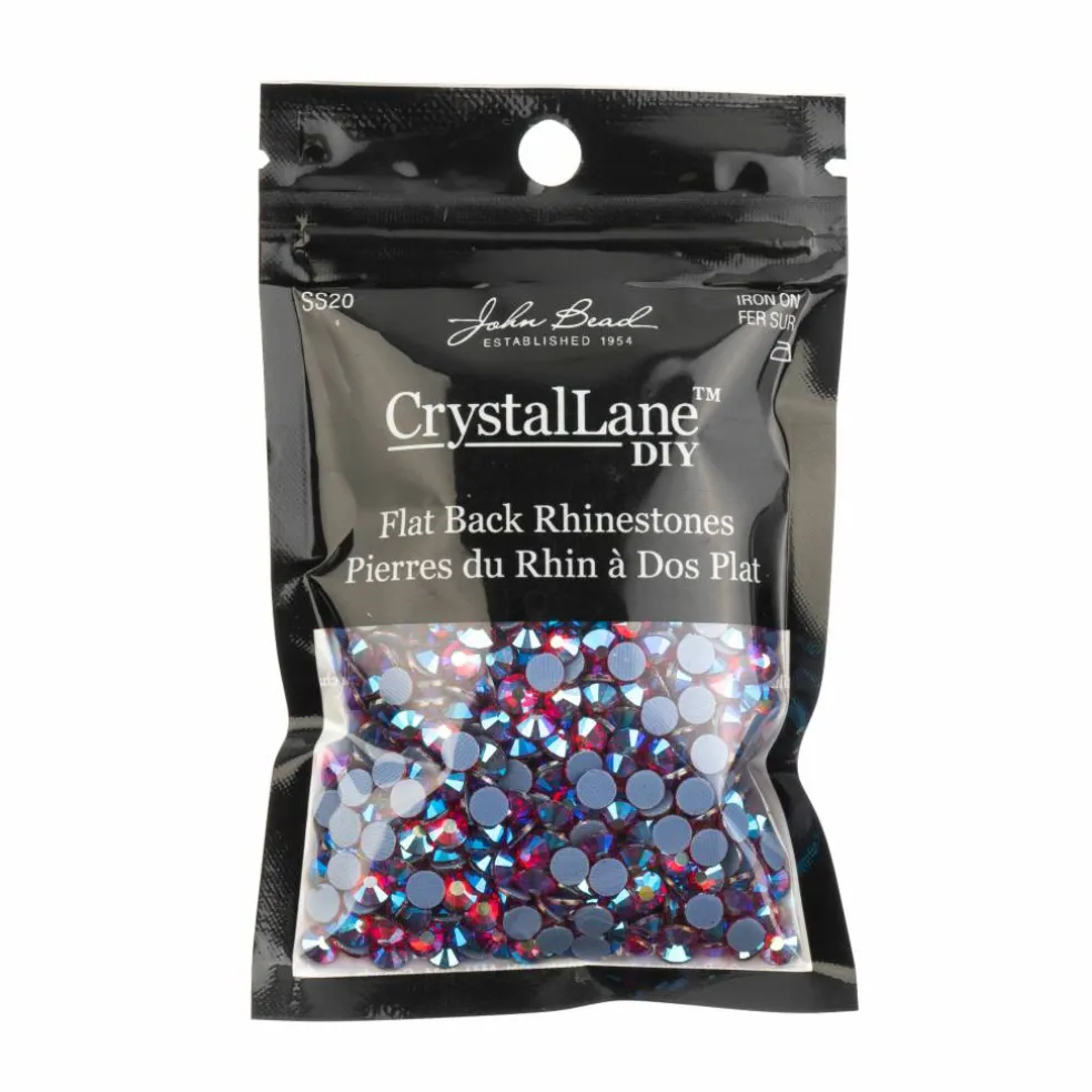 Crystal Lane DIY SS20 Round Glass Hotfix Flatback Rhinestones, 1,440ct.