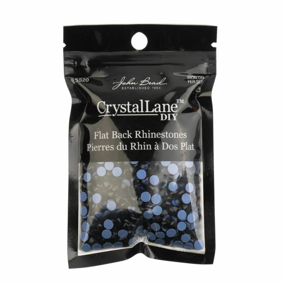 Crystal Lane DIY SS20 Round Glass Hotfix Flatback Rhinestones, 1,440ct.