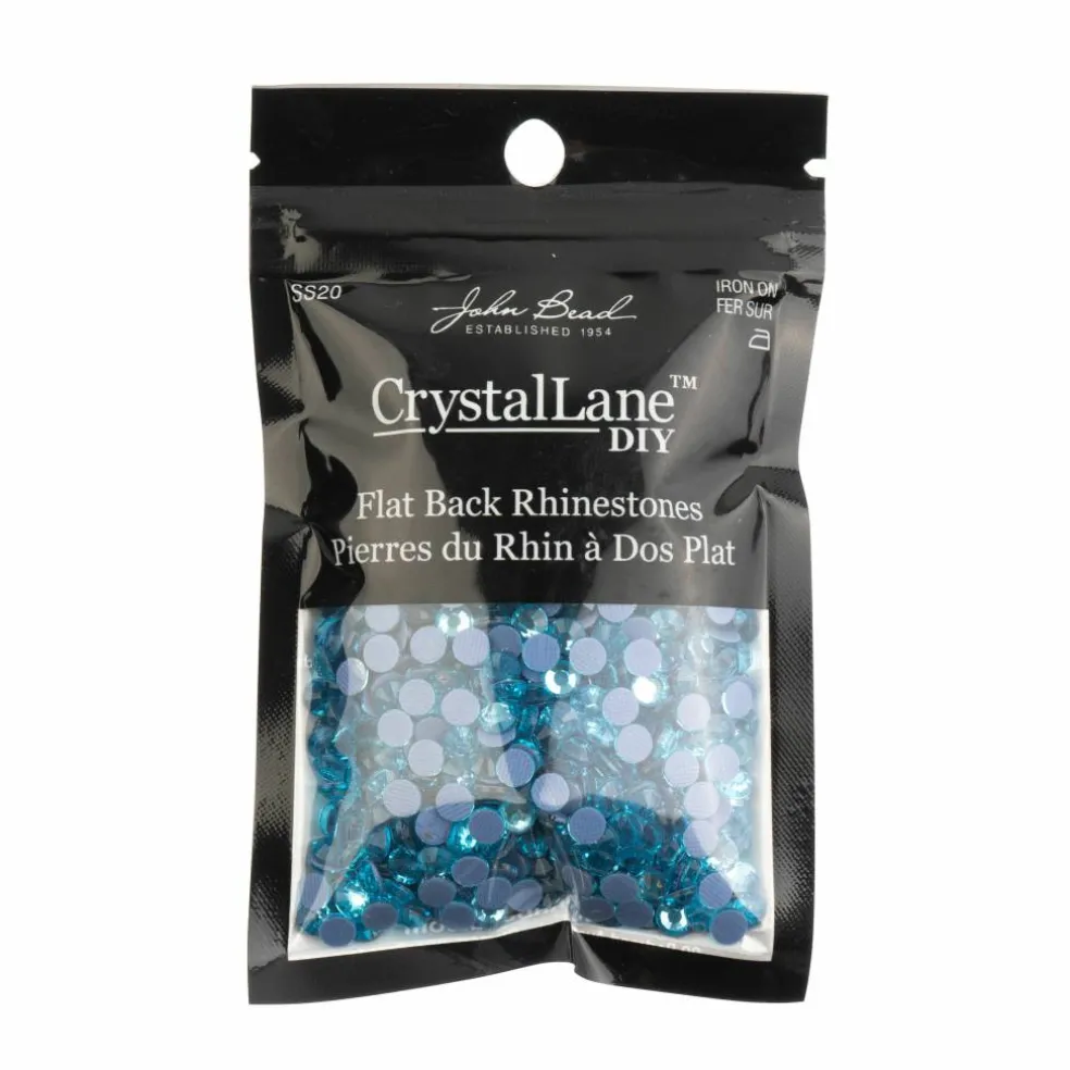 Crystal Lane DIY SS20 Round Glass Hotfix Flatback Rhinestones, 1,440ct.