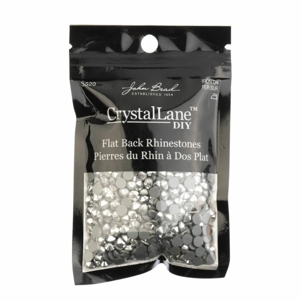 Crystal Lane DIY SS20 Round Glass Hotfix Flatback Rhinestones, 1,440ct.
