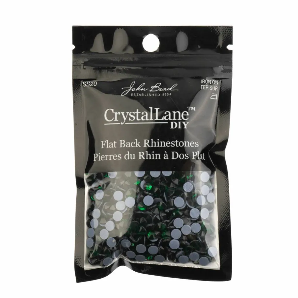 Crystal Lane DIY SS20 Round Glass Hotfix Flatback Rhinestones, 1,440ct.