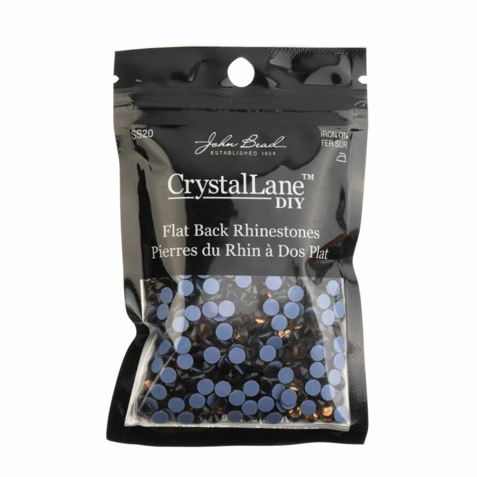 Crystal Lane DIY SS20 Round Glass Hotfix Flatback Rhinestones, 1,440ct.