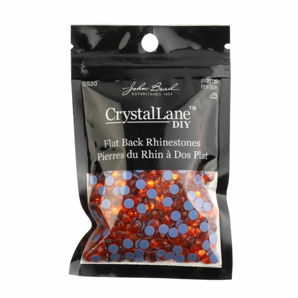 Crystal Lane DIY SS20 Round Glass Hotfix Flatback Rhinestones, 1,440ct.