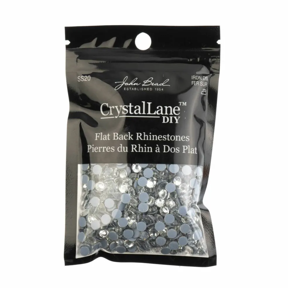 Crystal Lane DIY SS20 Round Glass Hotfix Flatback Rhinestones, 1,440ct.