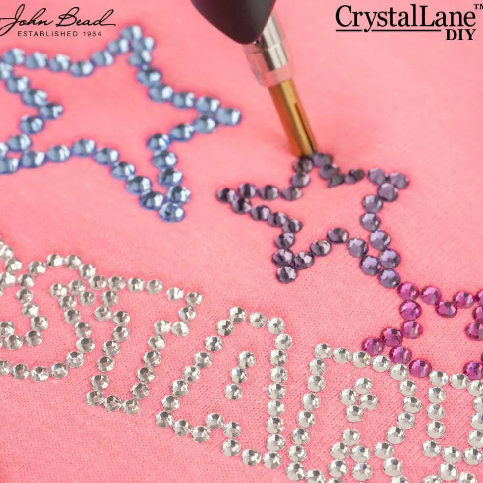 Crystal Lane DIY SS20 Round Glass Hotfix Flatback Rhinestones, 1,440ct.