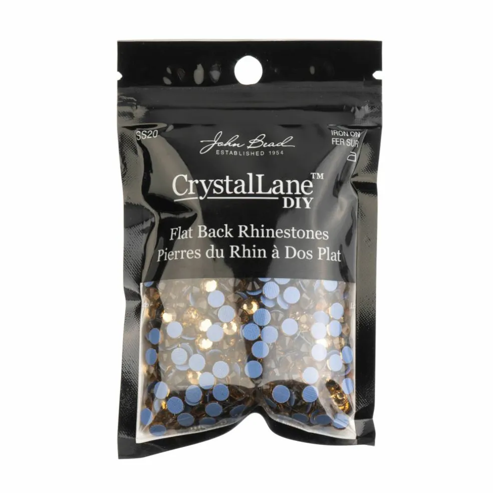 Crystal Lane DIY SS20 Round Glass Hotfix Flatback Rhinestones, 1,440ct.