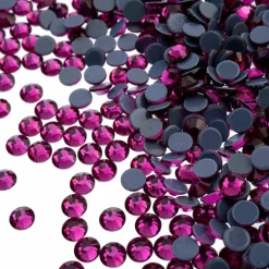Crystal Lane DIY SS6 Round Glass Flatback Hotfix Rhinestones, 1,440ct.