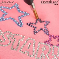 Crystal Lane DIY SS6 Round Glass Flatback Hotfix Rhinestones, 1,440ct.