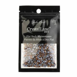 Crystal Lane DIY SS6 Round Glass Flatback Hotfix Rhinestones, 1,440ct.