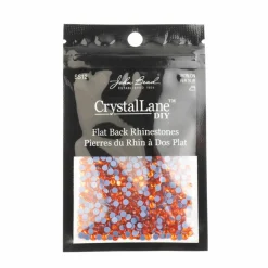 Crystal Lane DIY SS6 Round Glass Flatback Hotfix Rhinestones, 1,440ct.