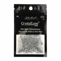 Crystal Lane DIY SS6 Round Glass Flatback Hotfix Rhinestones, 1,440ct.