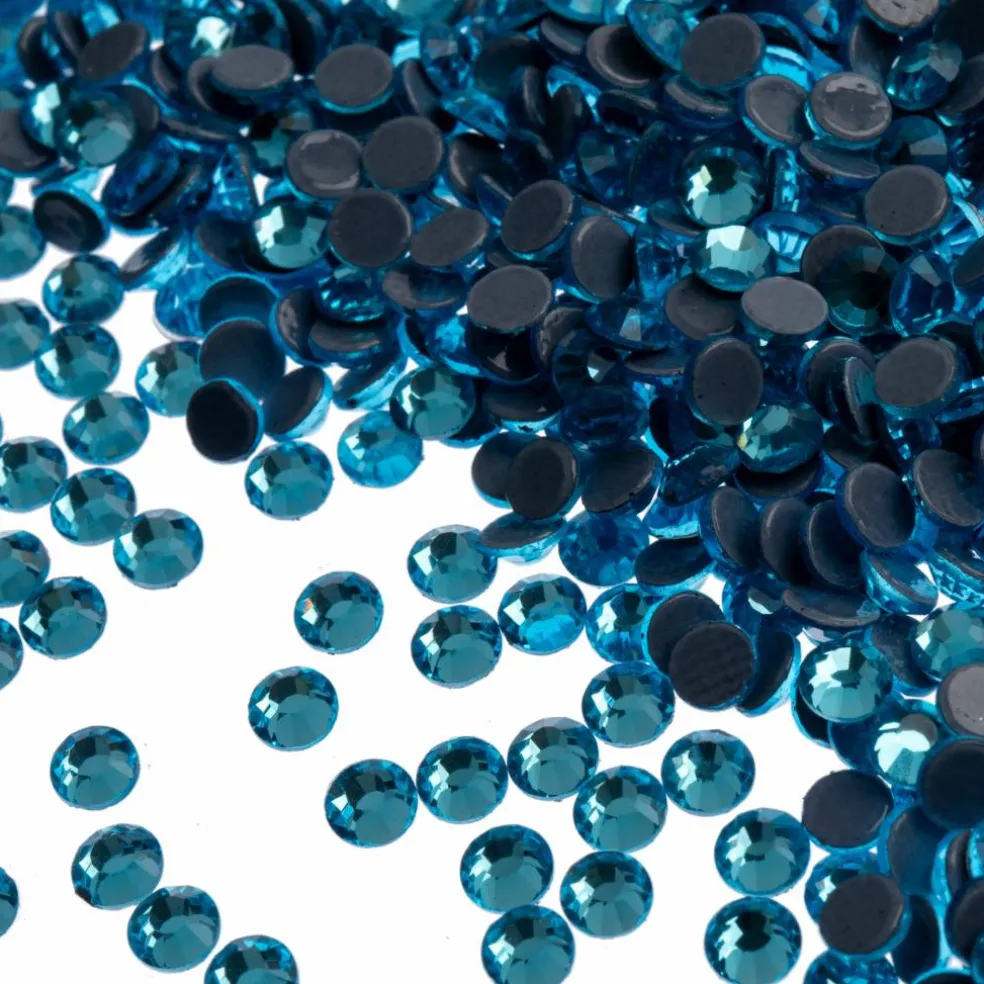 Crystal Lane DIY SS6 Round Glass Flatback Hotfix Rhinestones, 1,440ct.