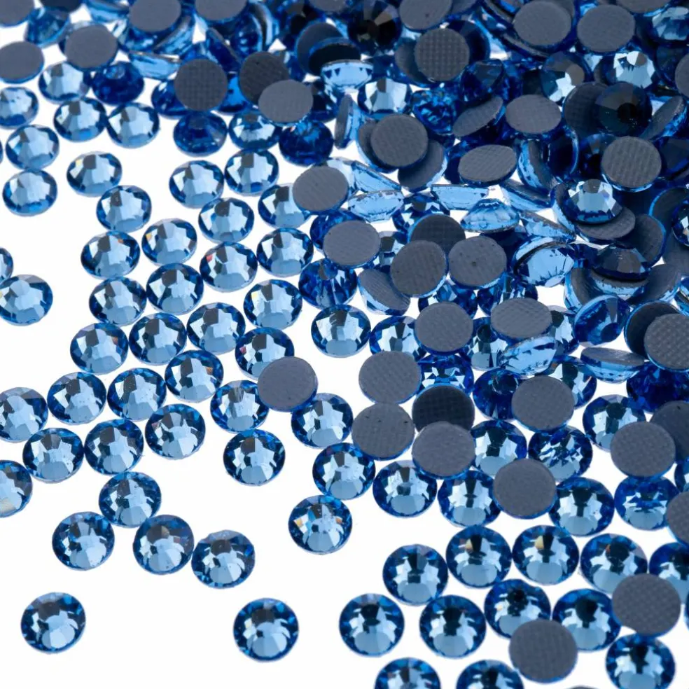 Crystal Lane DIY SS6 Round Glass Flatback Hotfix Rhinestones, 1,440ct.