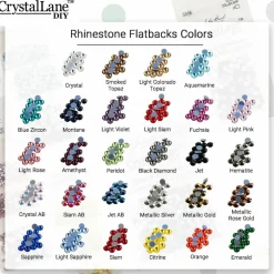 Crystal Lane DIY SS6 Round Glass Flatback Hotfix Rhinestones, 1,440ct.