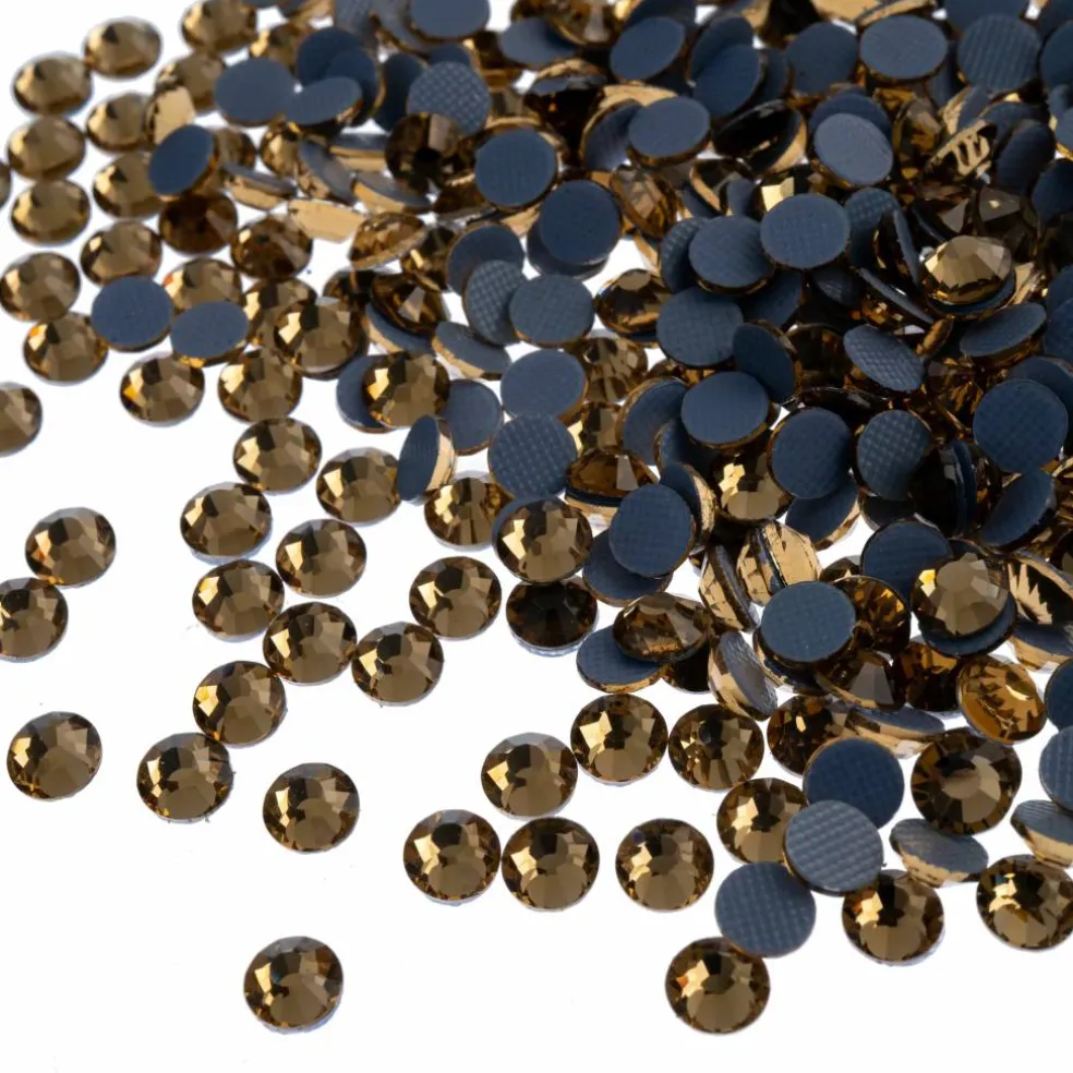 Crystal Lane DIY SS6 Round Glass Flatback Hotfix Rhinestones, 1,440ct.