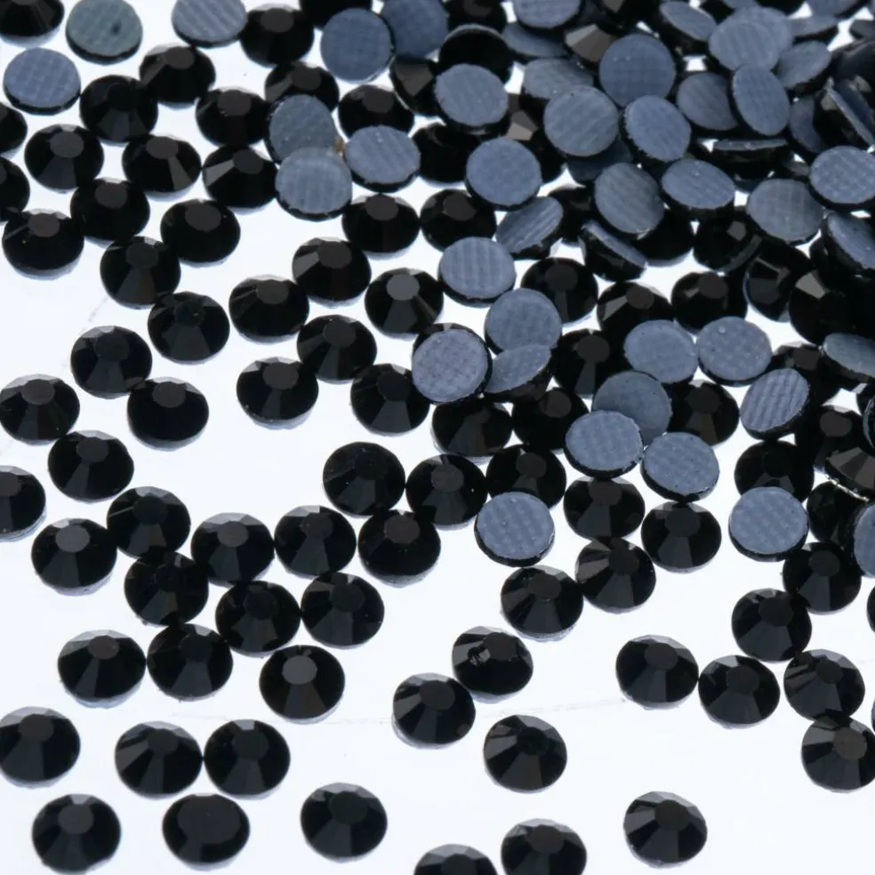 Crystal Lane DIY SS6 Round Glass Flatback Hotfix Rhinestones, 1,440ct.