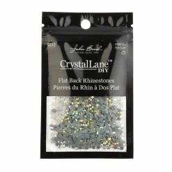 Crystal Lane DIY SS6 Round Glass Flatback Hotfix Rhinestones, 1,440ct.