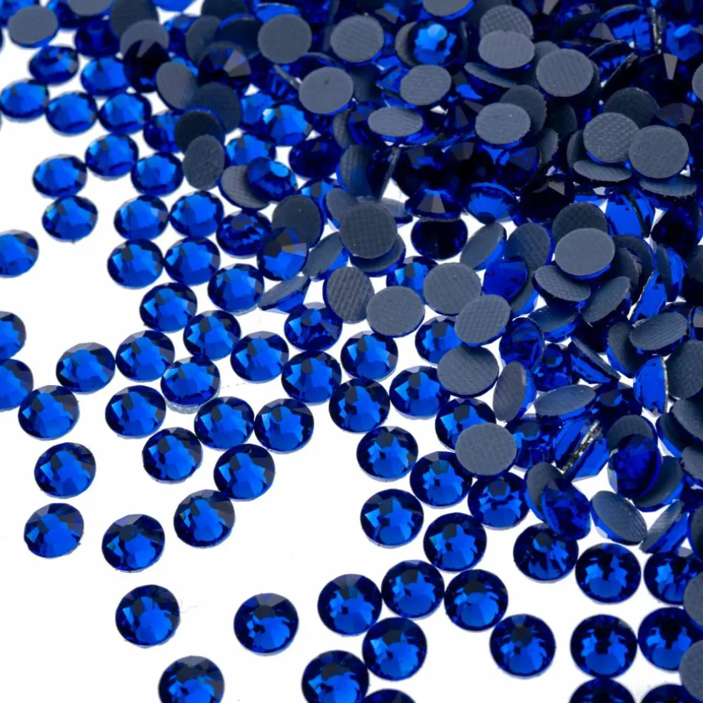 Crystal Lane DIY SS6 Round Glass Flatback Hotfix Rhinestones, 1,440ct.