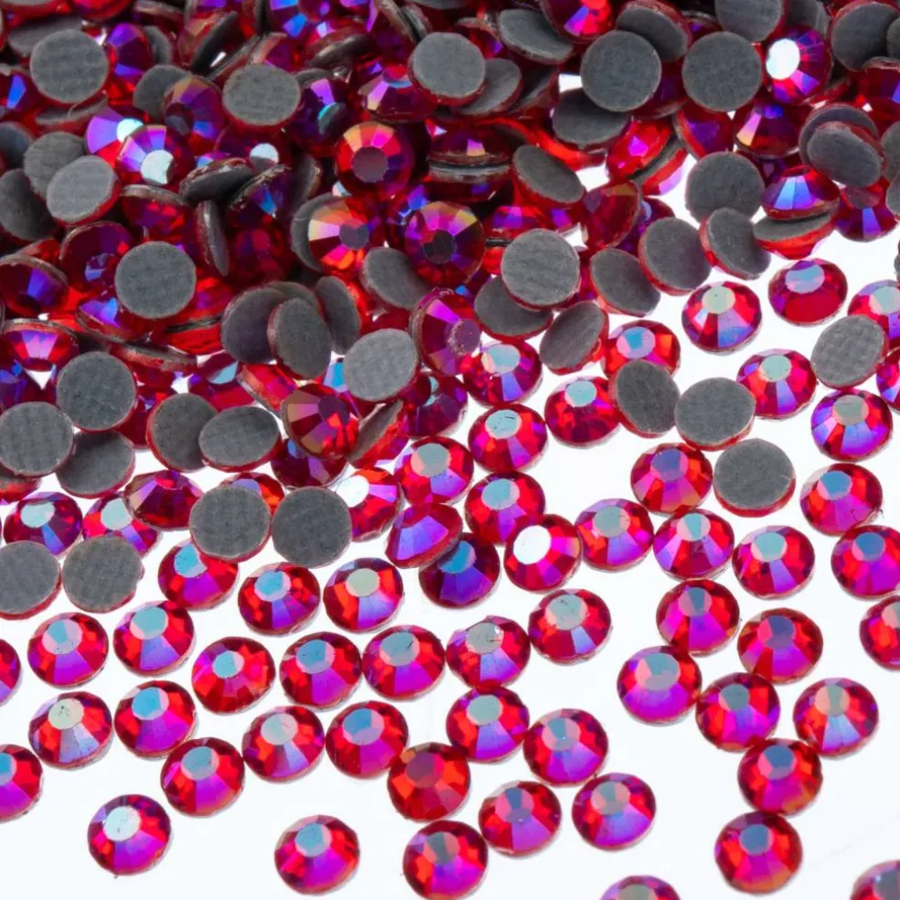 Crystal Lane DIY SS6 Round Glass Flatback Hotfix Rhinestones, 1,440ct.