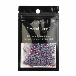 Crystal Lane DIY SS6 Round Glass Flatback Hotfix Rhinestones, 1,440ct.