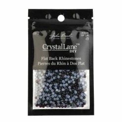 Crystal Lane DIY SS6 Round Glass Flatback Hotfix Rhinestones, 1,440ct.
