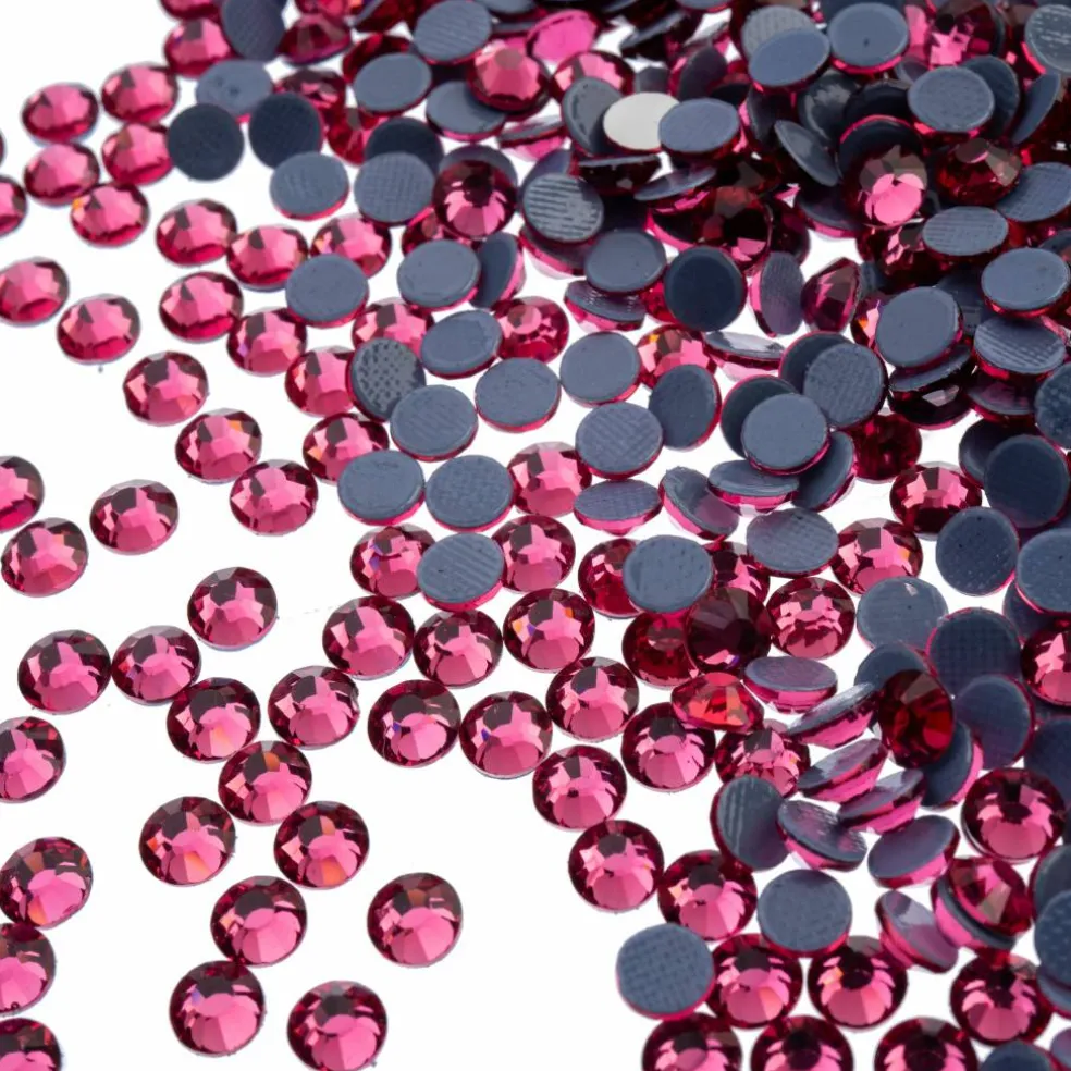 Crystal Lane DIY SS6 Round Glass Flatback Hotfix Rhinestones, 1,440ct.