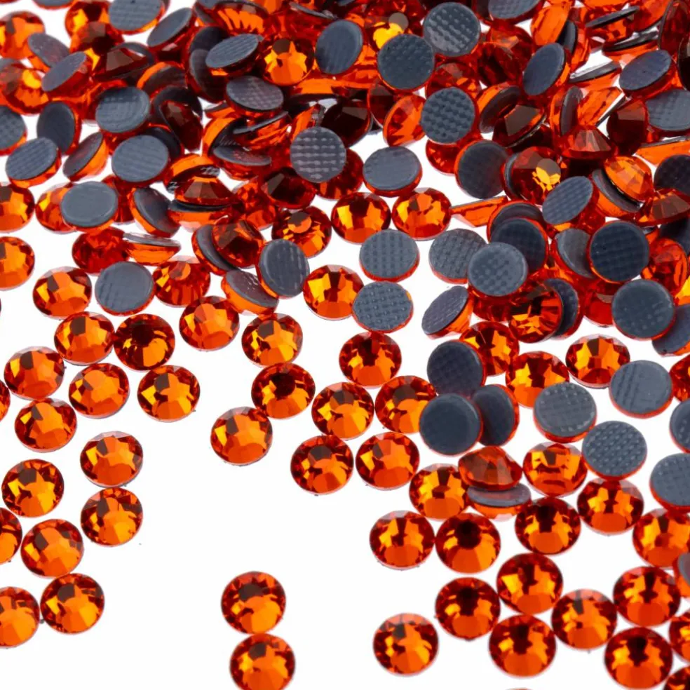 Crystal Lane DIY SS6 Round Glass Flatback Hotfix Rhinestones, 1,440ct.