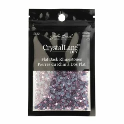 Crystal Lane DIY SS6 Round Glass Flatback Hotfix Rhinestones, 1,440ct.
