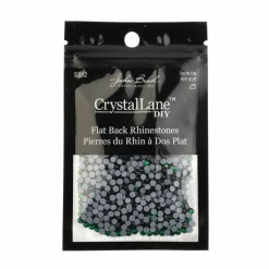 Crystal Lane DIY SS6 Round Glass Flatback Hotfix Rhinestones, 1,440ct.