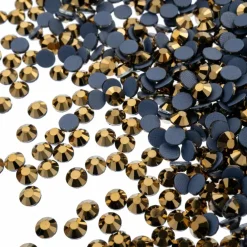 Crystal Lane DIY SS6 Round Glass Flatback Hotfix Rhinestones, 1,440ct.