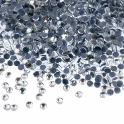Crystal Lane DIY SS6 Round Glass Flatback Hotfix Rhinestones, 1,440ct.