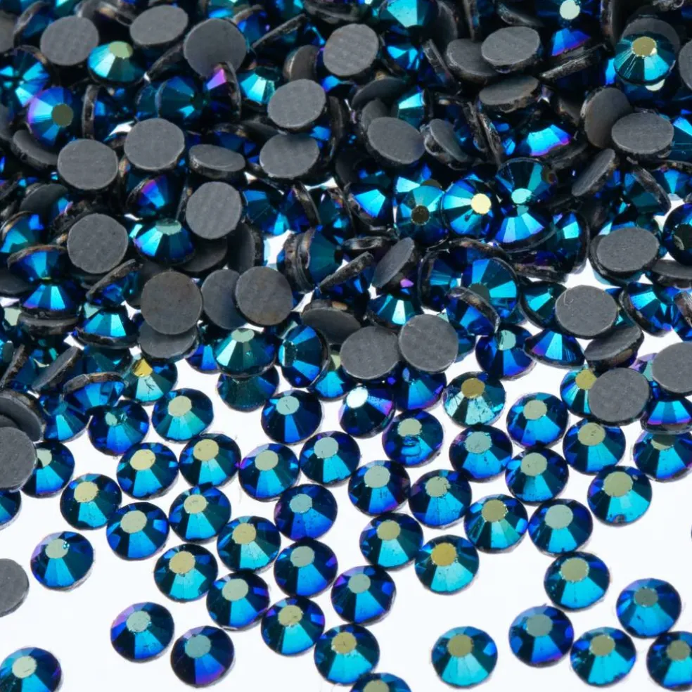 Crystal Lane DIY SS6 Round Glass Flatback Hotfix Rhinestones, 1,440ct.