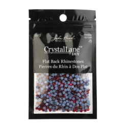 Crystal Lane DIY SS6 Round Glass Flatback Hotfix Rhinestones, 1,440ct.