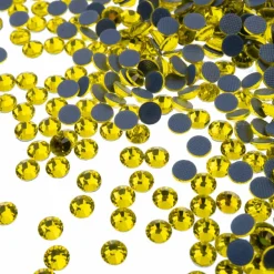 Crystal Lane DIY SS6 Round Glass Flatback Hotfix Rhinestones, 1,440ct.